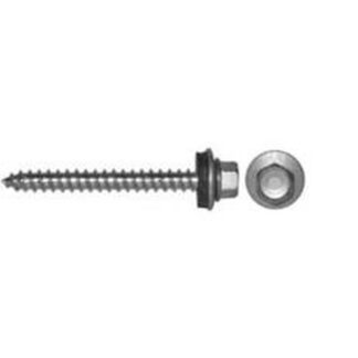 Reliable RSZ Series RSZ9112WVP Screw with Washer, #9-15 Thread, 1-1/2 in L, Full Thread, Hex Drive, Type A Point, Steel