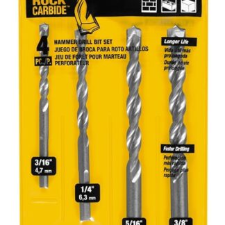 DeWALT DW5207 Hammer Drill Bit Set, Premium, 7-Piece, Carbide, Silver