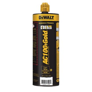 Dewalt AC100+ Gold® Vinylester Injection Adhesive Anchoring System 8478SD