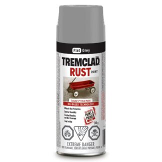 Tremclad 27028B522 340G Oil-Based Rust Paint - Flat Grey